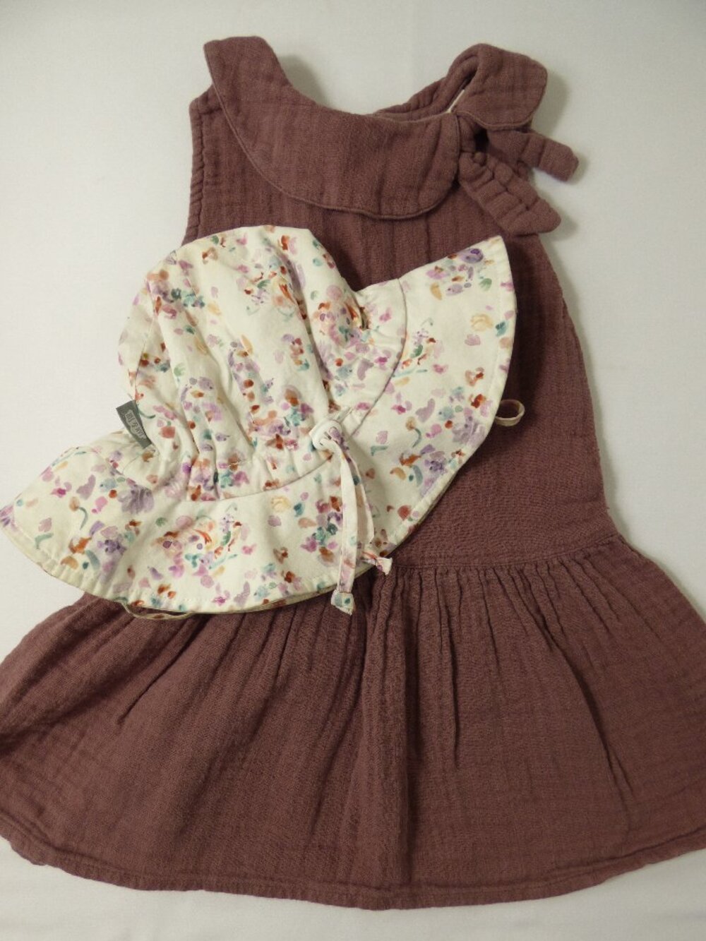 City Mouse Linen Sundress and Jan & Jul Sunhat Set, Size 2T